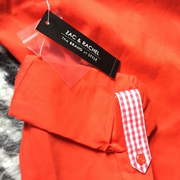 Zac & Rachel fun satsuma colour Size XL collared shirt - new! - Picture 3 of 4
